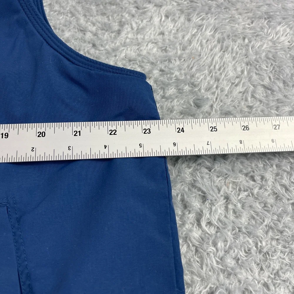 LL Bean Mens L REG Blue Nylon Polyester Insulated Vest Lightweight Full Zip